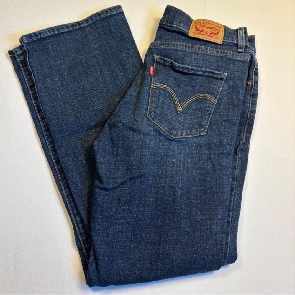 Levi's Women's 515 Bootcut Jeans Size 4 Dark Blue Stretch Denim